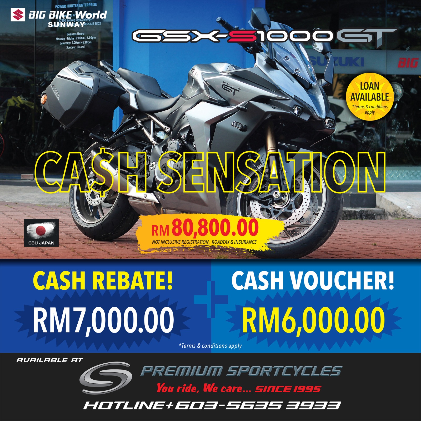 GSXS1000GT Rebate RM7,000