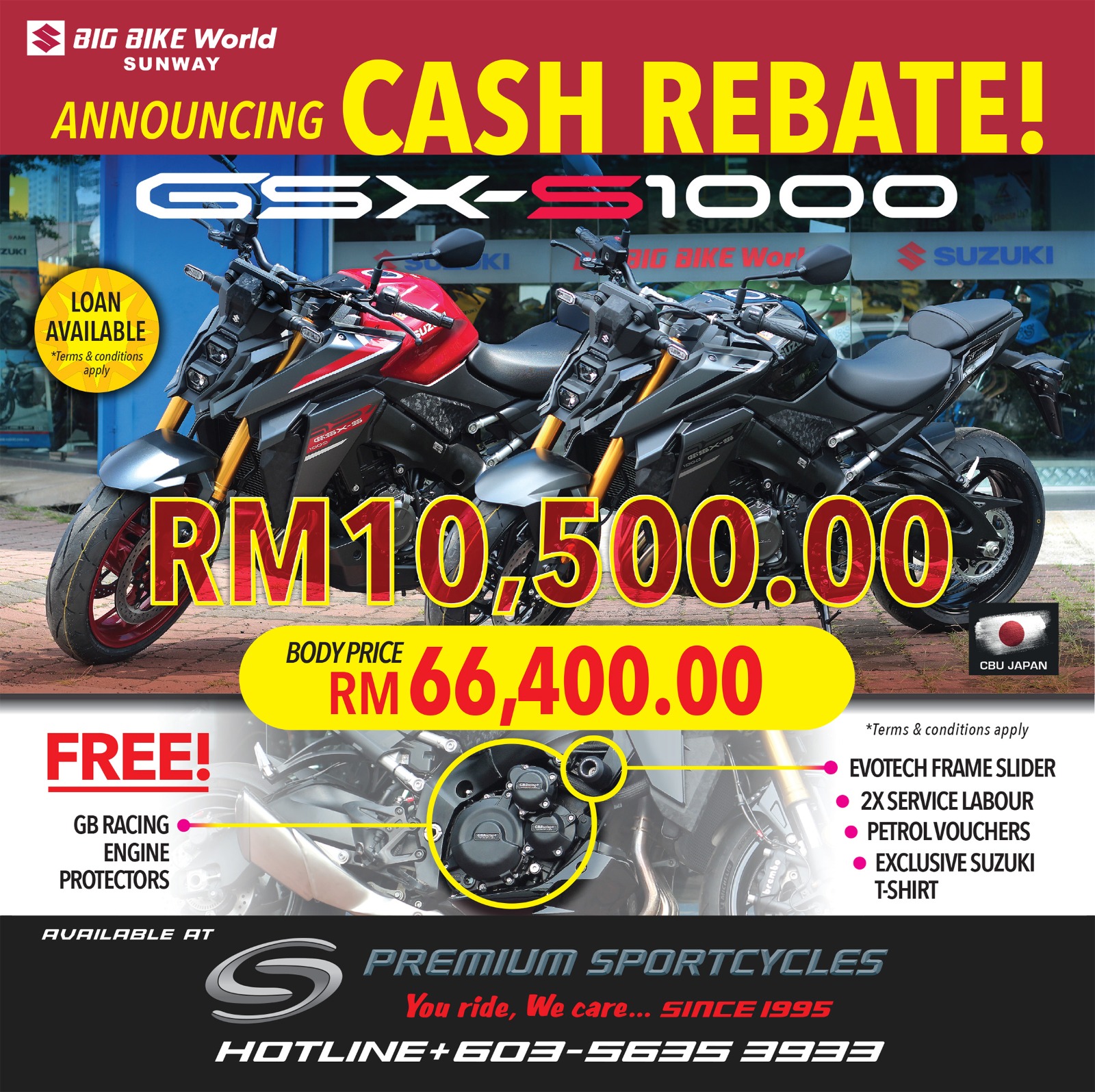 GSXS1000 Rebate RM10,500