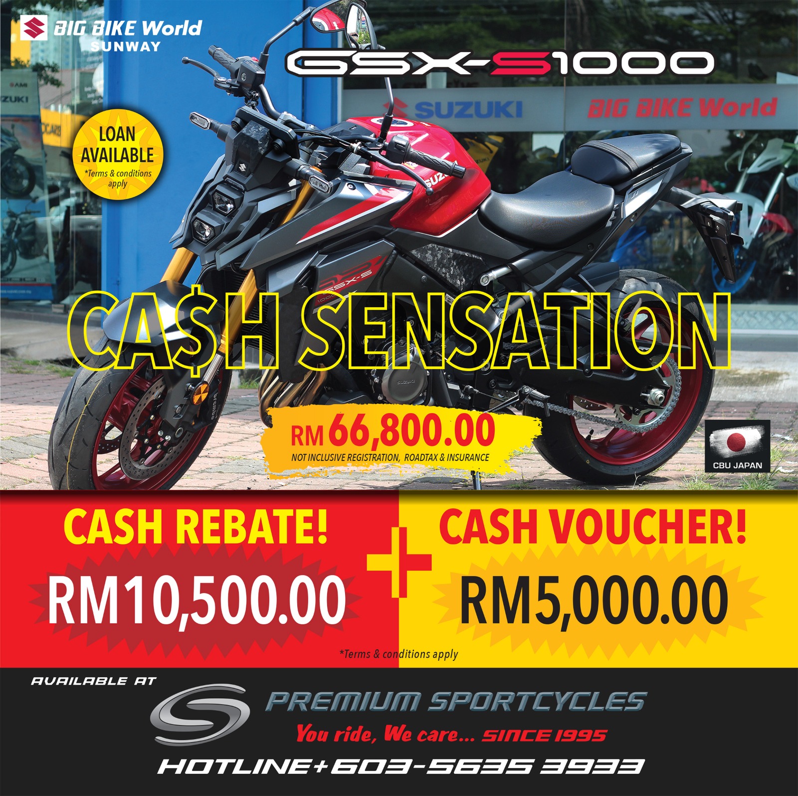 GSXS1000 Rebate RM10,500